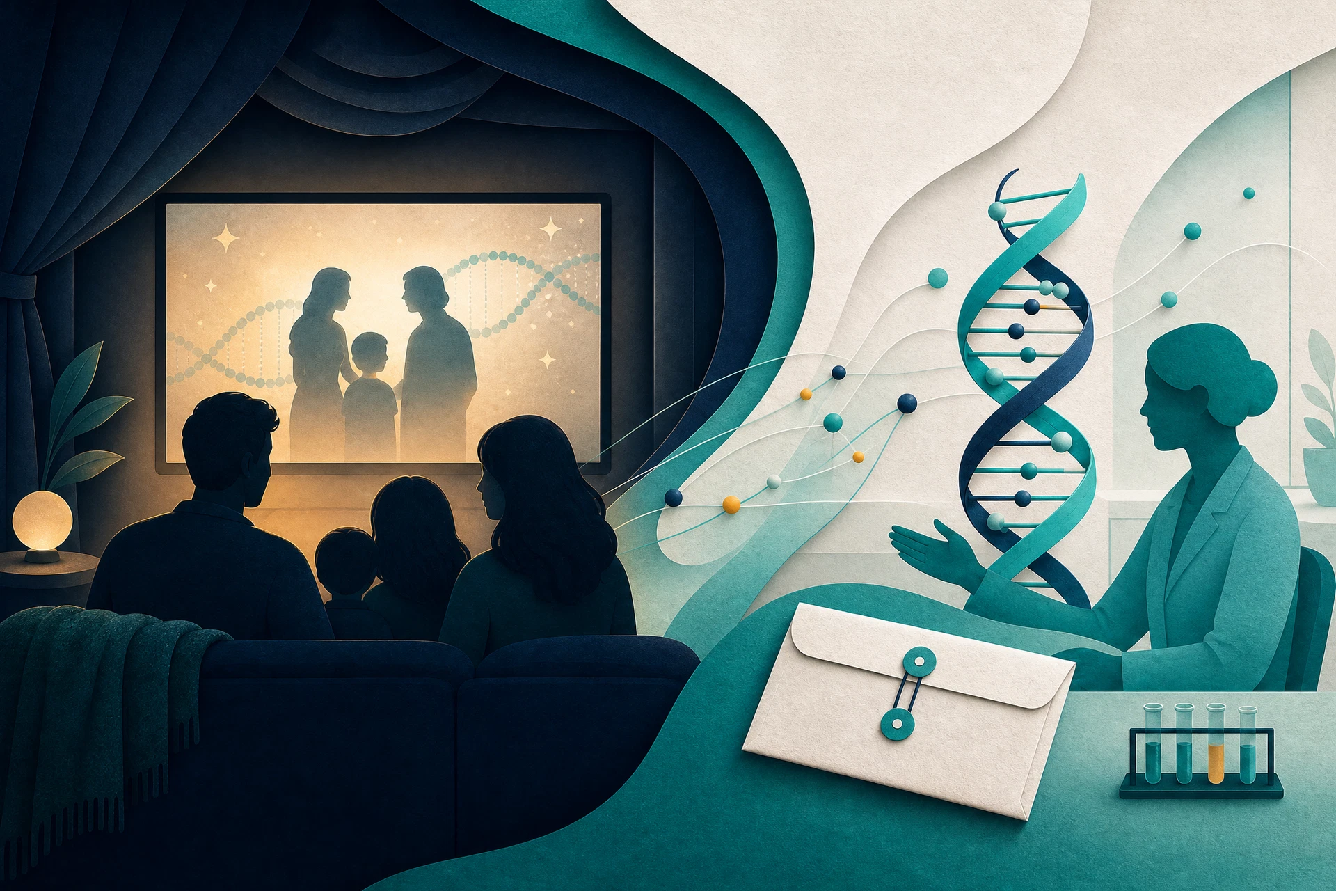 Contraste entre o drama televisivo e o procedimento científico de DNA